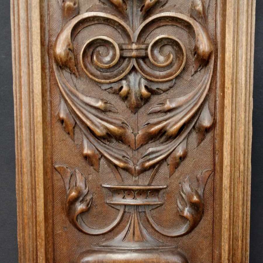 Antique French Carved Wooden Panel - French Highly Decorative