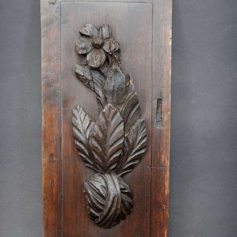 Antique French Carved Decorative Panel from Cardinal Richelieu's town