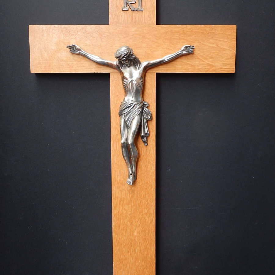 Large European Crucifixion Cross - c.1960 - 24 Inches High