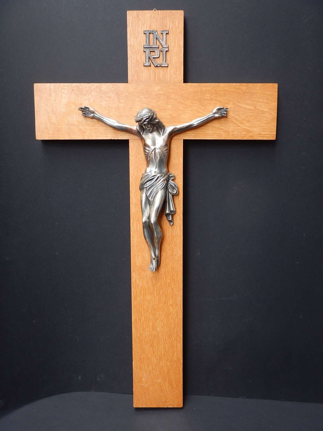 Large European Crucifixion Cross - c.1960 - 24 Inches High