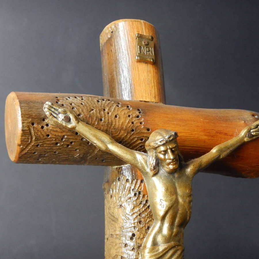 Irish Antique Crucifix - Freestanding Irish Crucifix - UNIQUE Handmade