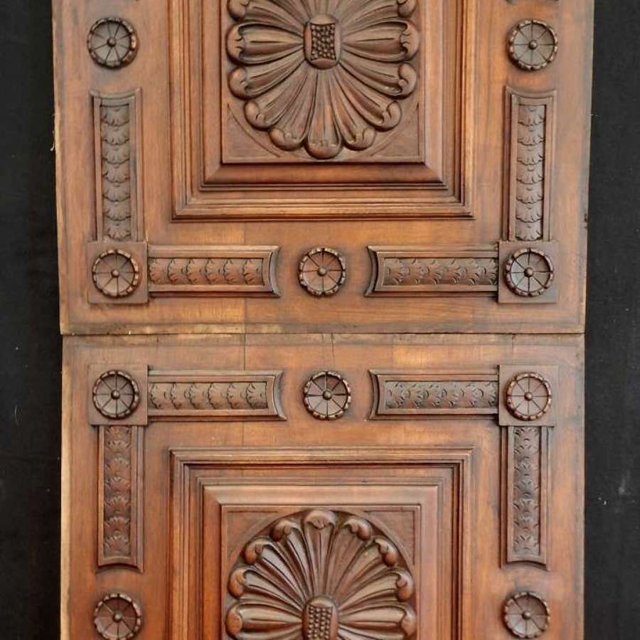 Antique French Salvaged Wooden Carved Decorative Panels