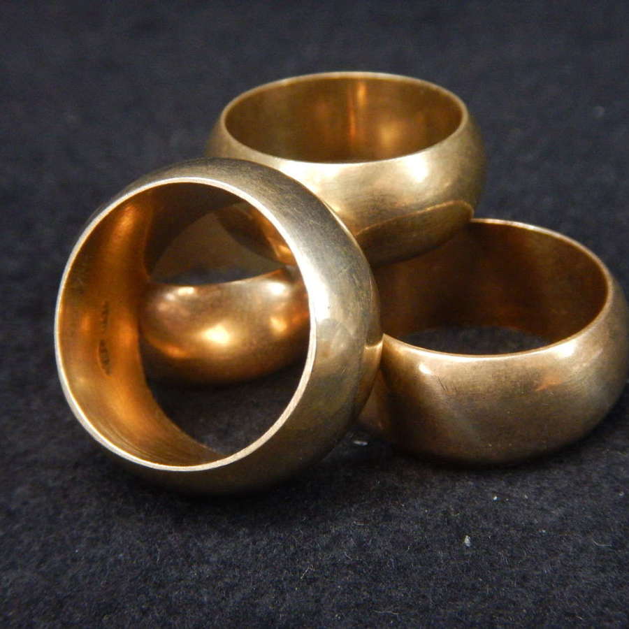 RESERVED for MICHELLE  22k & 18K Antique Solid Gold Wedding Rings