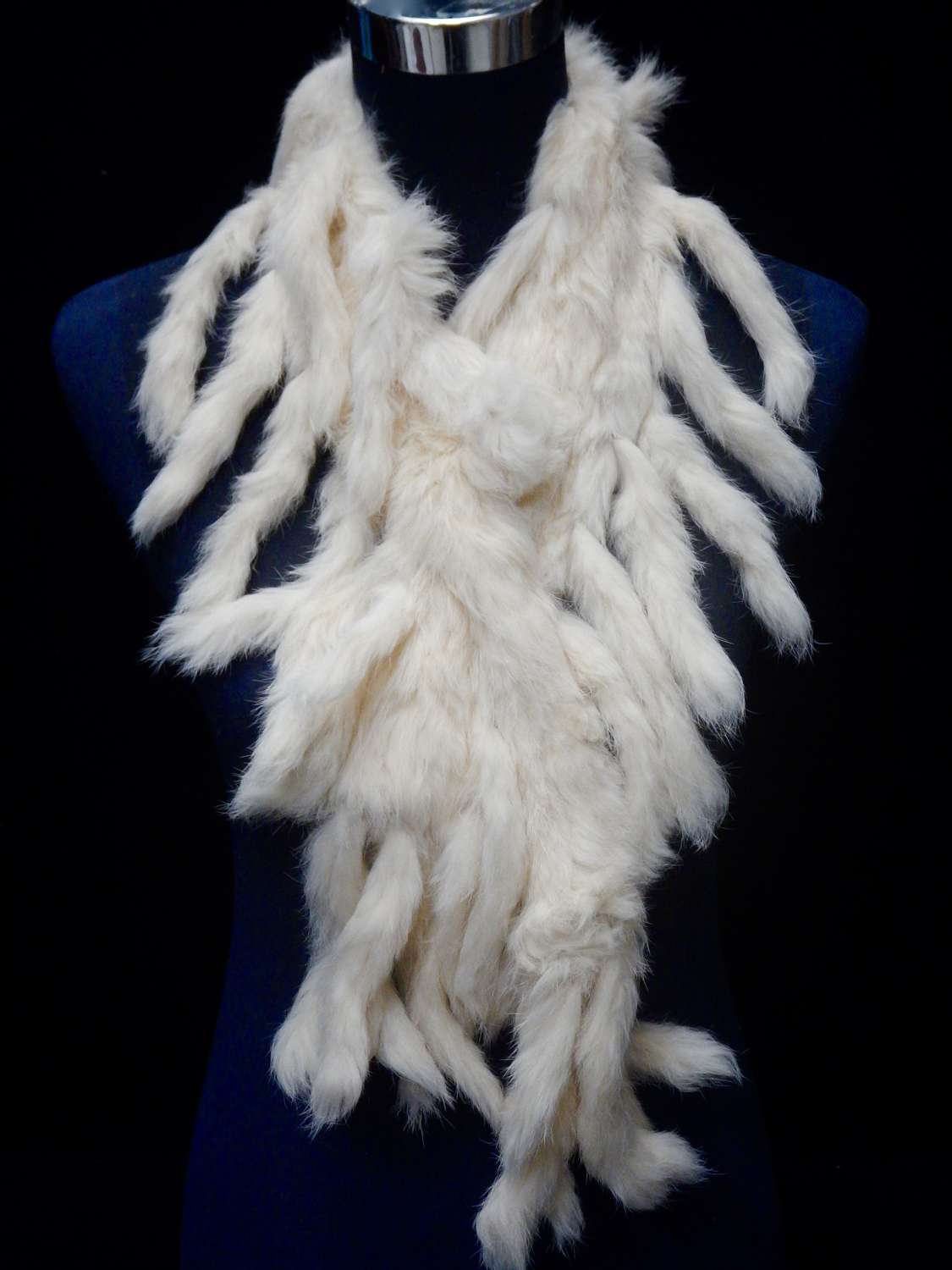 Gorgeous French VINTAGE White Mink Scarf - The Ultimate in French Chic