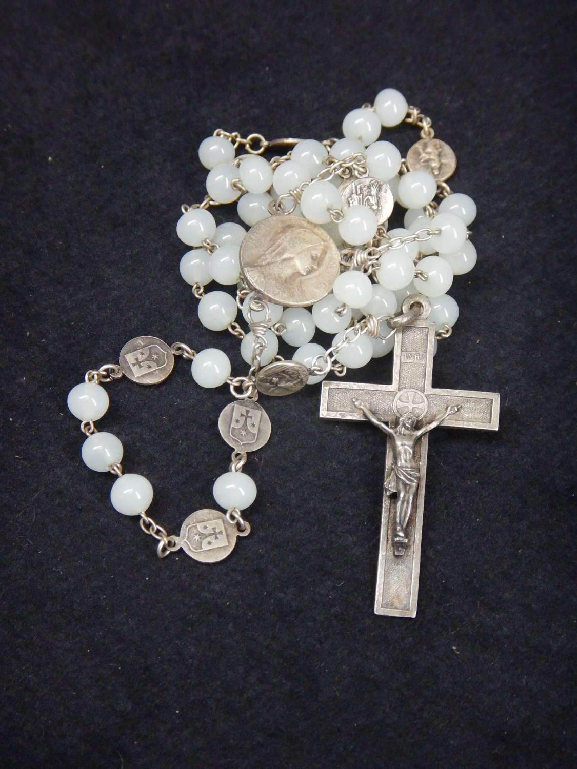 Carmelite Rosary - Silver Metal Antique Rosary Discalced Carmelite Ord