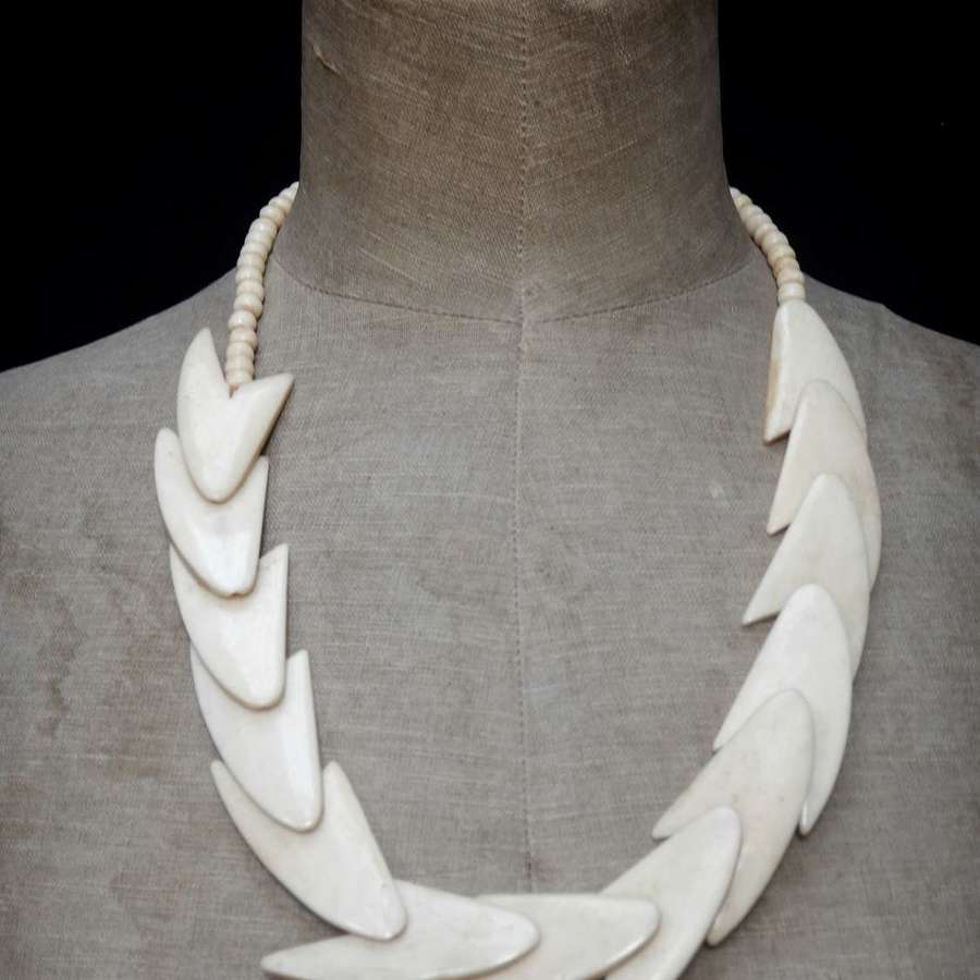 Early 20th Century Necklace - Hand Cut Tribal Necklace