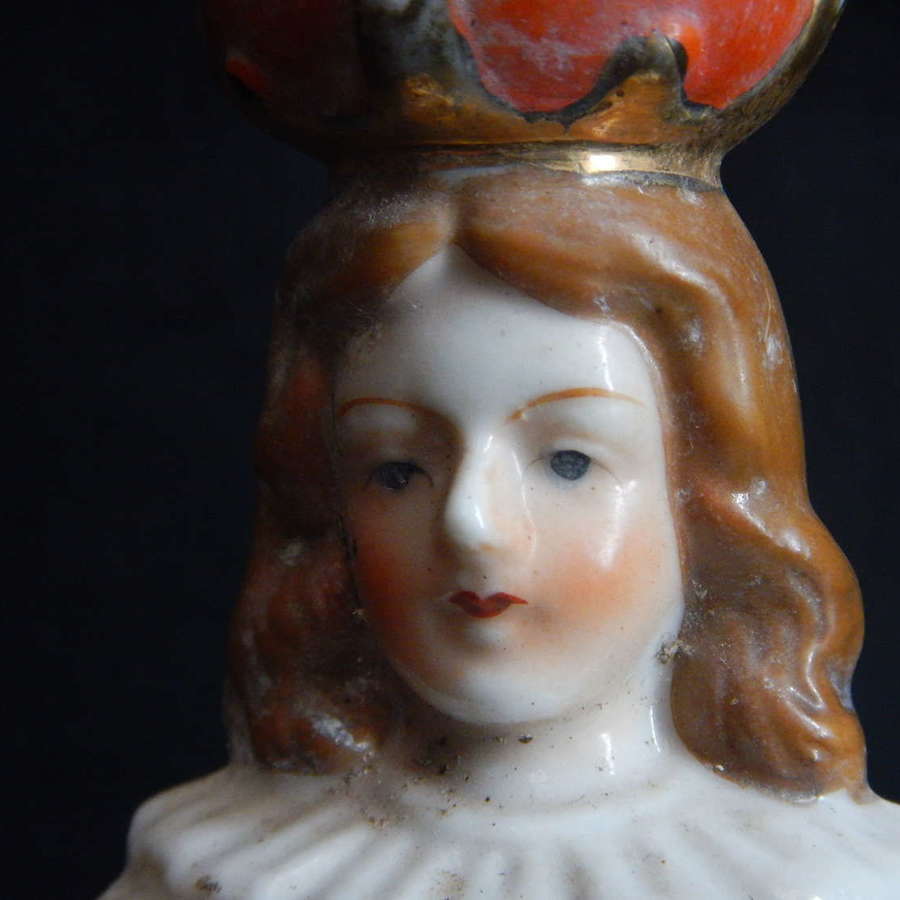 Antique Porcelain Child of Prague - 9 Inch Bohemian Porcelain Figure