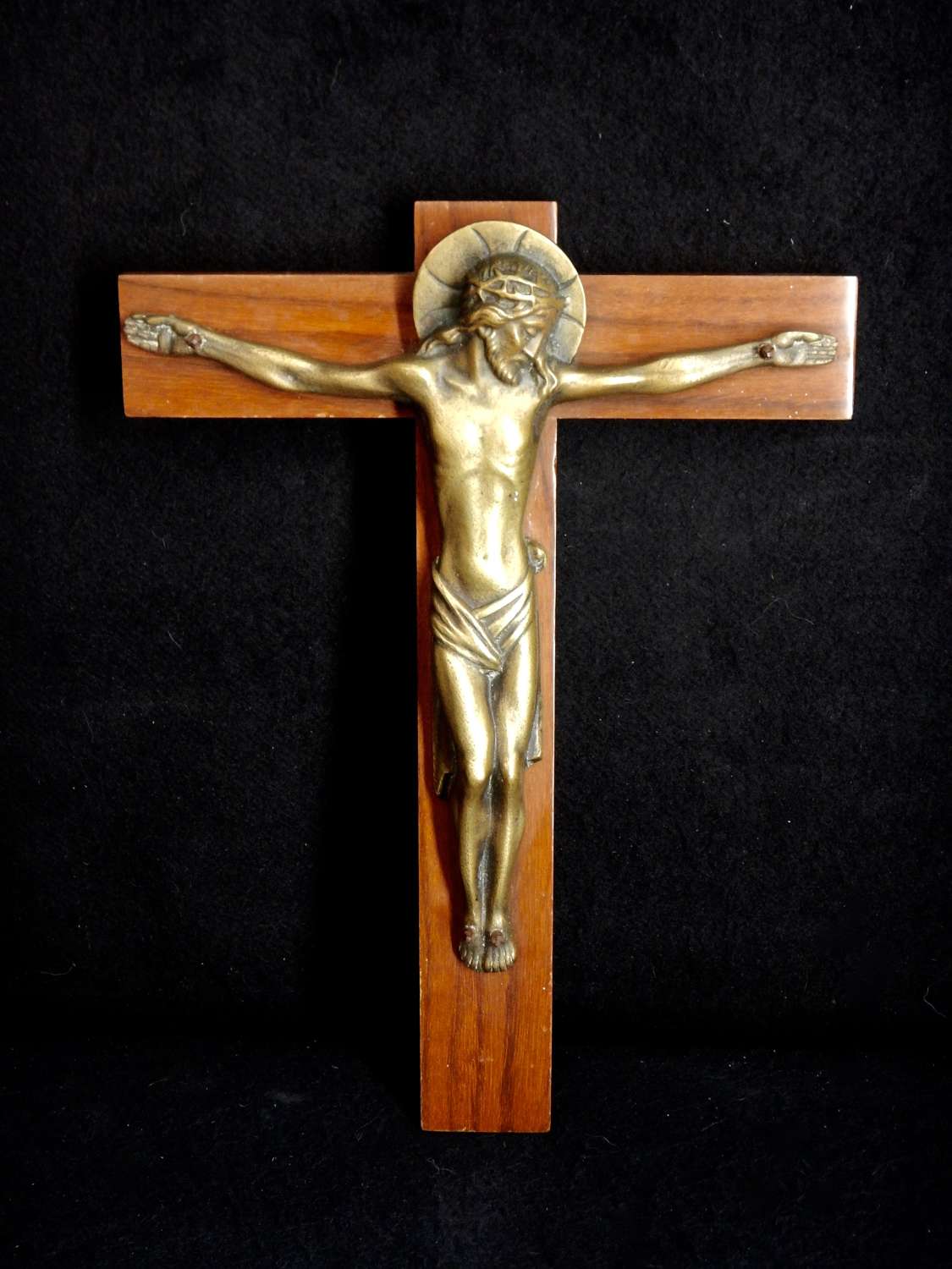 French Bronze Crucifix - Signed by Gallo