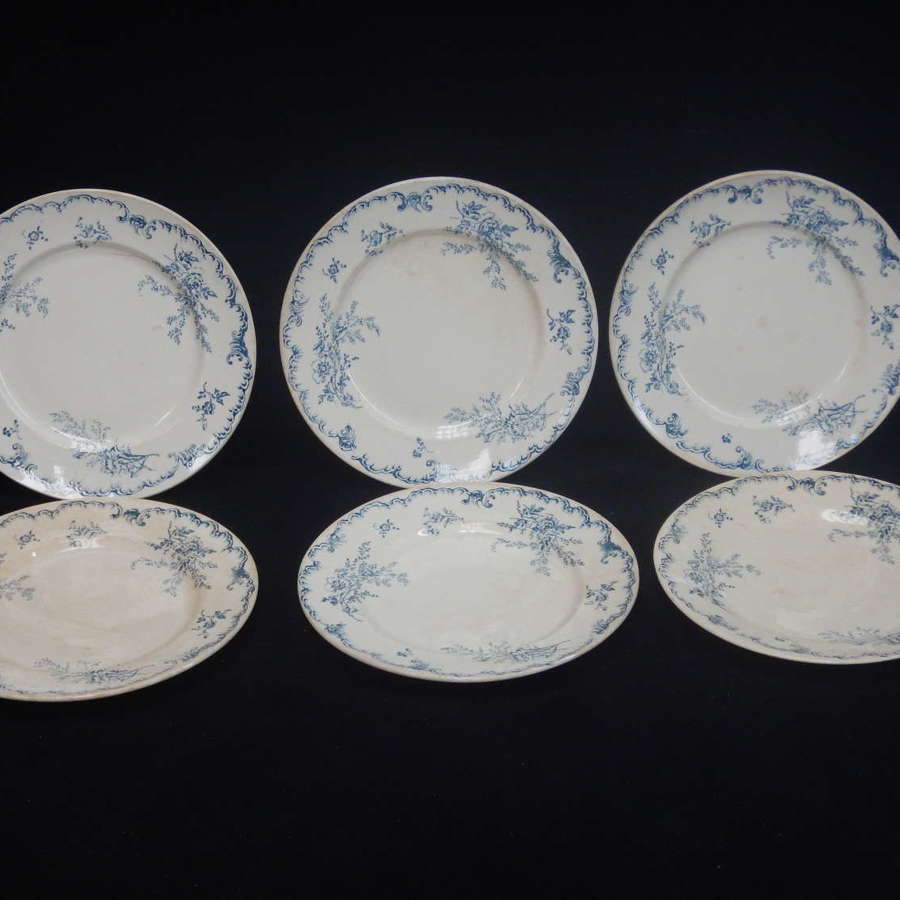 Cadix Antique Plates - Set of Six Country Terre de Fer Plates