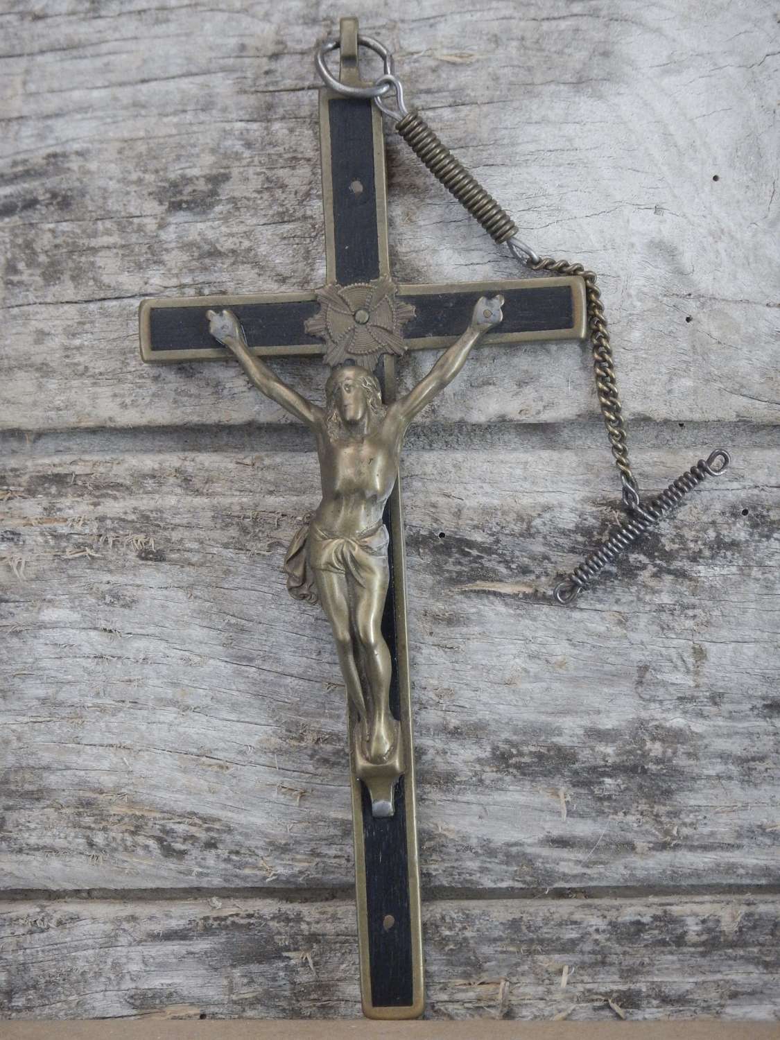 Unusual Antique French Ecclesiastical Cross - Priests Crucifix