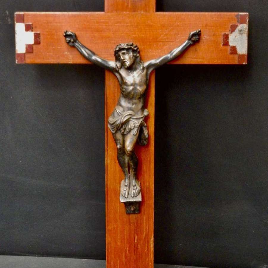 Twelve Inch Art Deco Crucifix - France 1920s - Medium Wall Hanging
