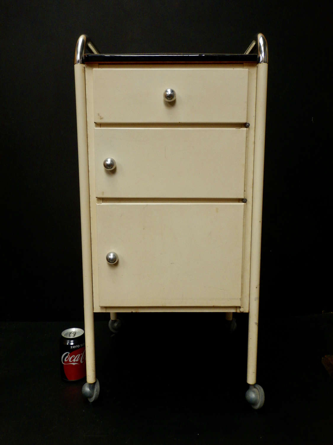 French Mid Century Hospital Cabinet - Bedside Cabinet or Night Stand