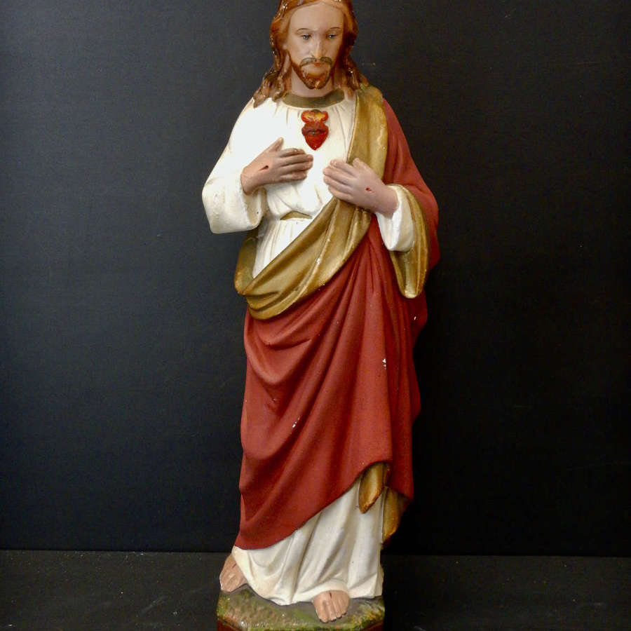 Large Irish Plaster Freestanding Statue of Christ by G. Pacini & Sons