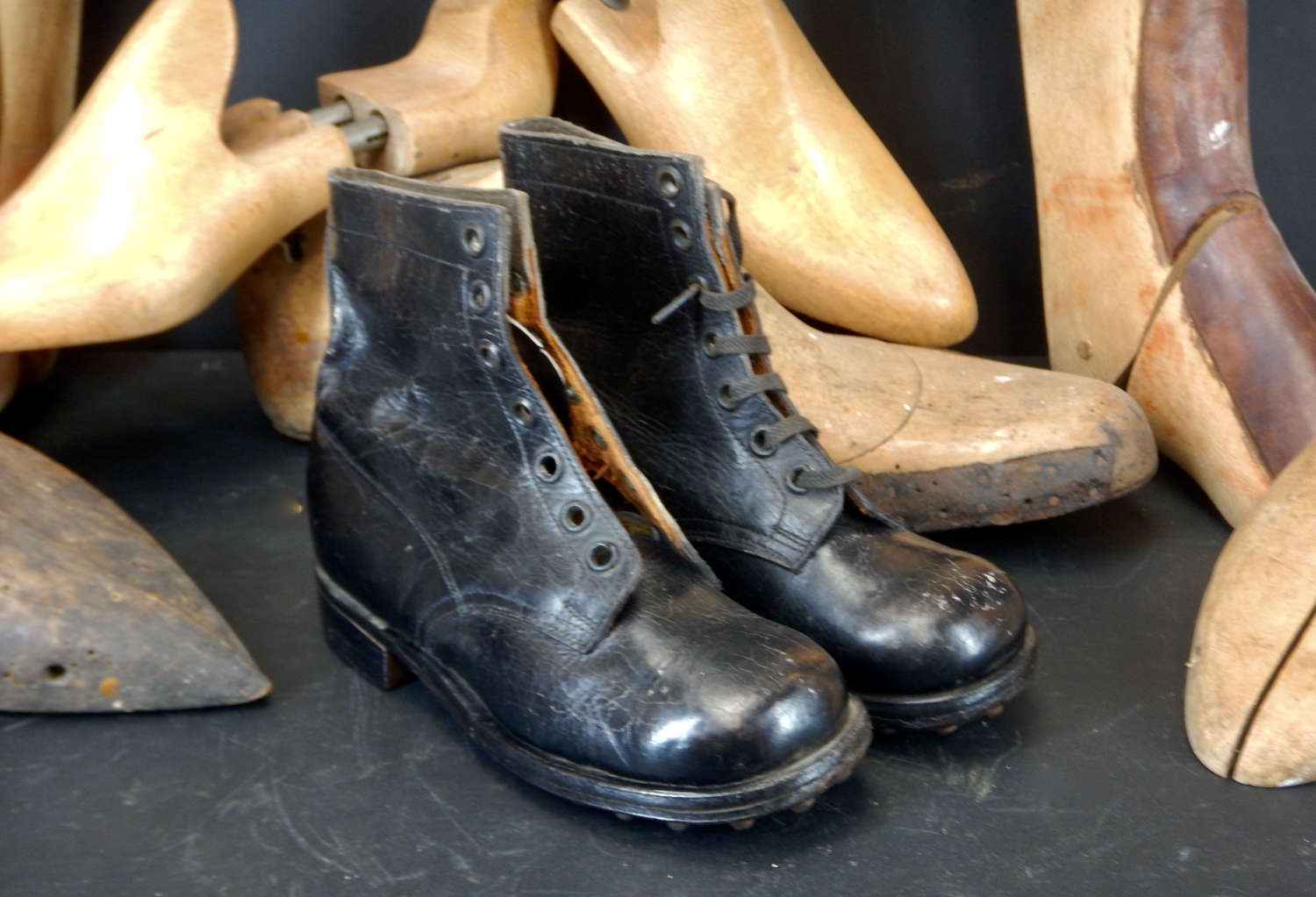 Antique Children's Boots : French  Childs / Boys Boots