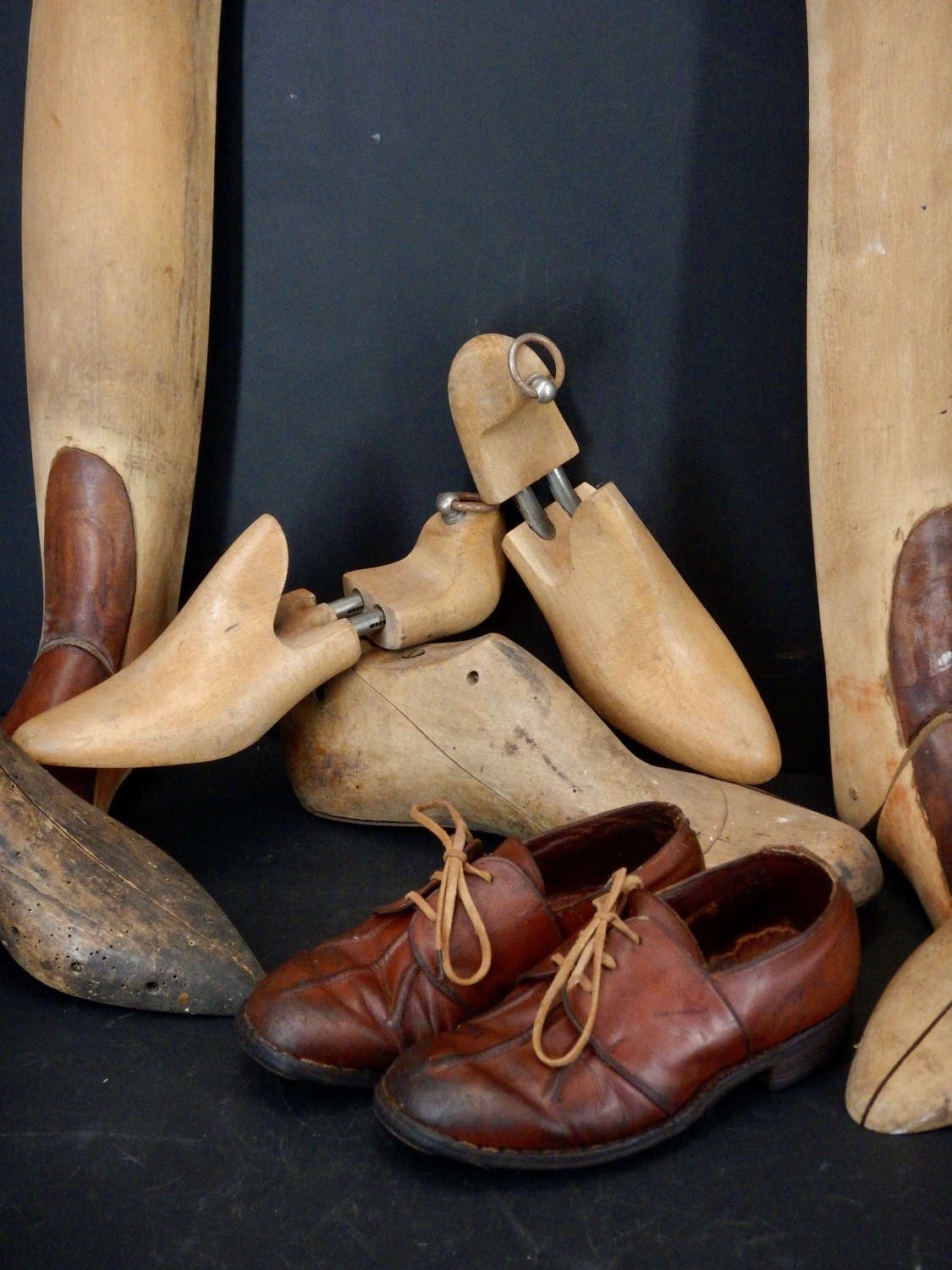 Vintage Children's Shoes: Shoes c.1920 - Brown Leather Lace Up