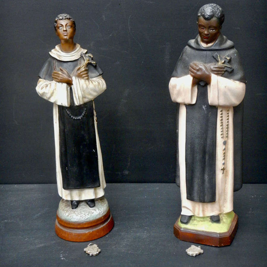 St Martin De Porres Statue - French or Italian - Patron Saint of Publi