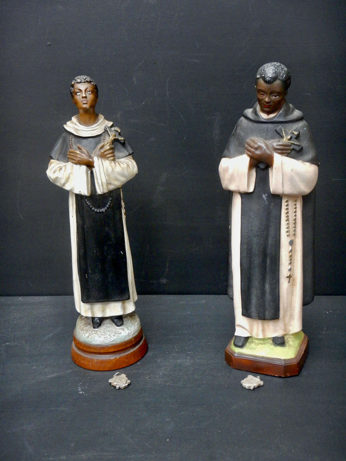 St Martin De Porres Statue - French or Italian - Patron Saint of Publi
