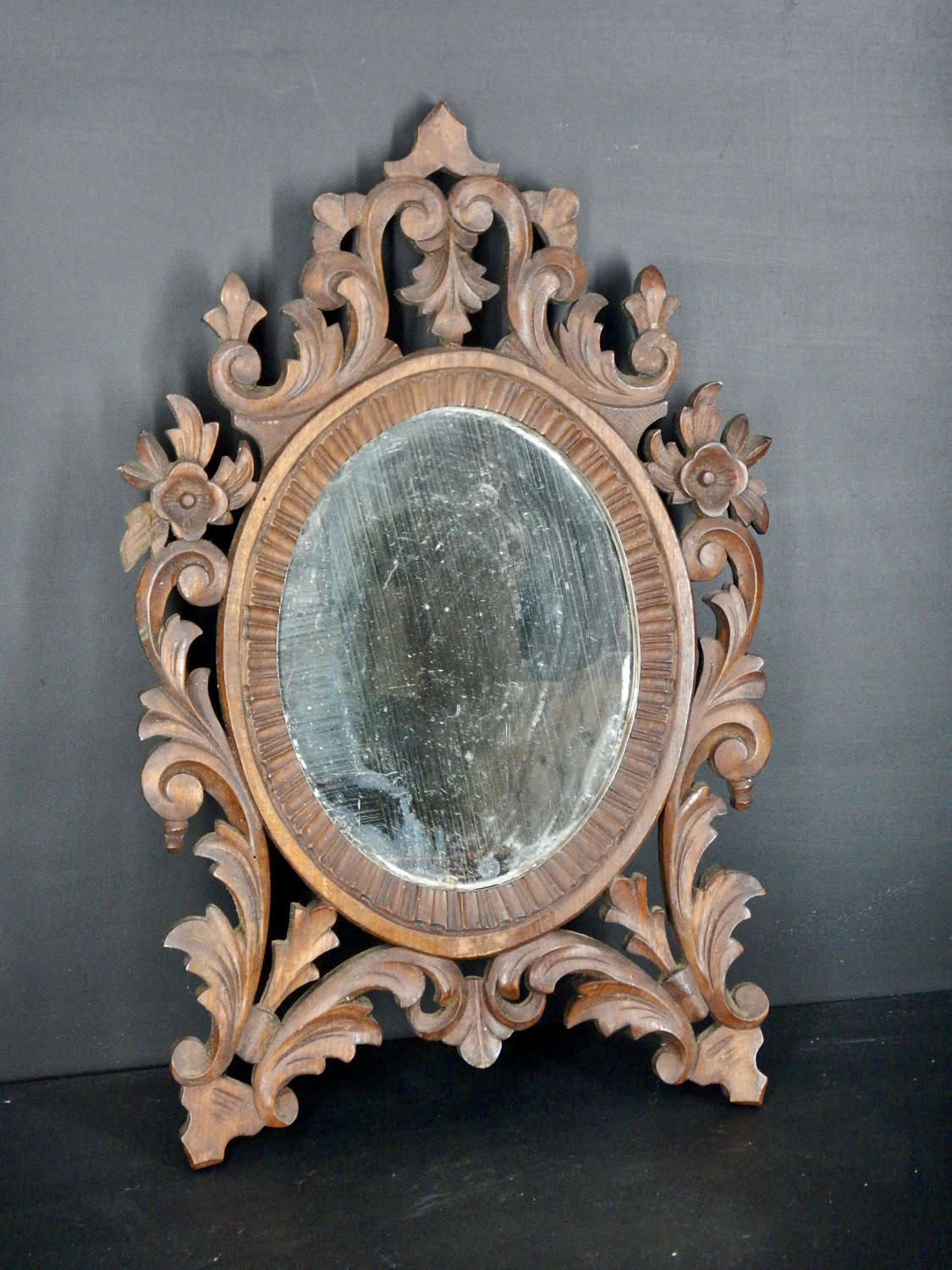 Late 19th Century Antique Hand  Wall or Table Mirror