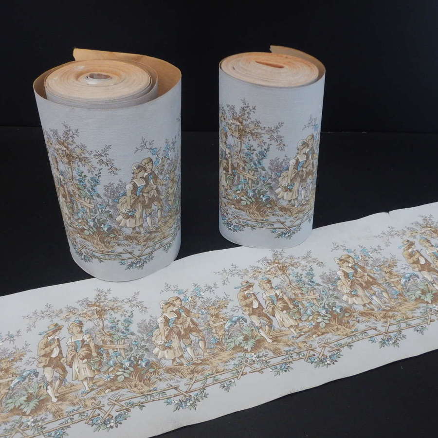 Two Rolls of Vintage French Wall Paper / Decorative Wallpaper