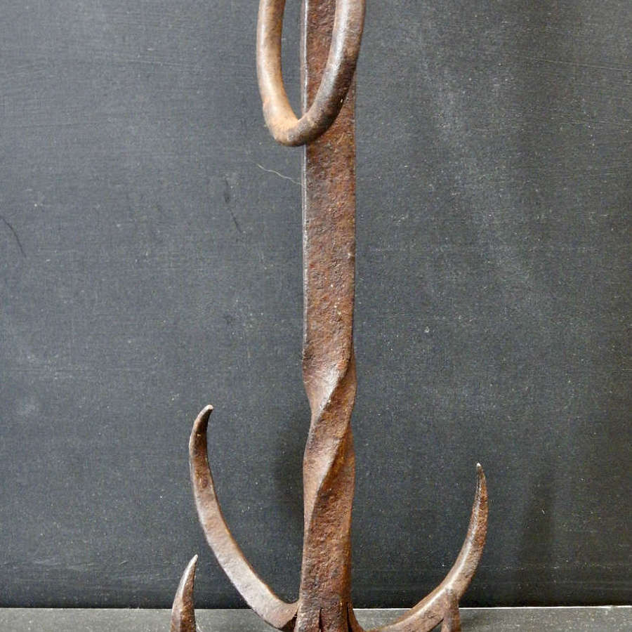 Antique French Hand Wrought Game Hook  - French Kitchen Hook