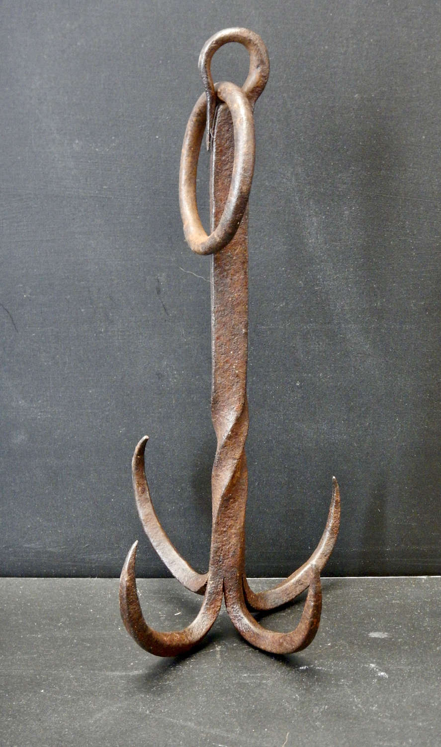 Antique French Hand Wrought Game Hook  - French Kitchen Hook